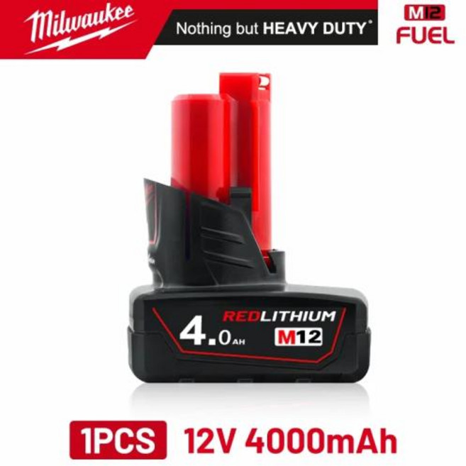 배터리 퀵 차저 M12-18FC M18 M12 5.0AH 8.0AH 고성능 장거리 리튬 배터리 M18B5 M18HB8, 1)18 볼트, 01 12v 4.0AH X1, 1