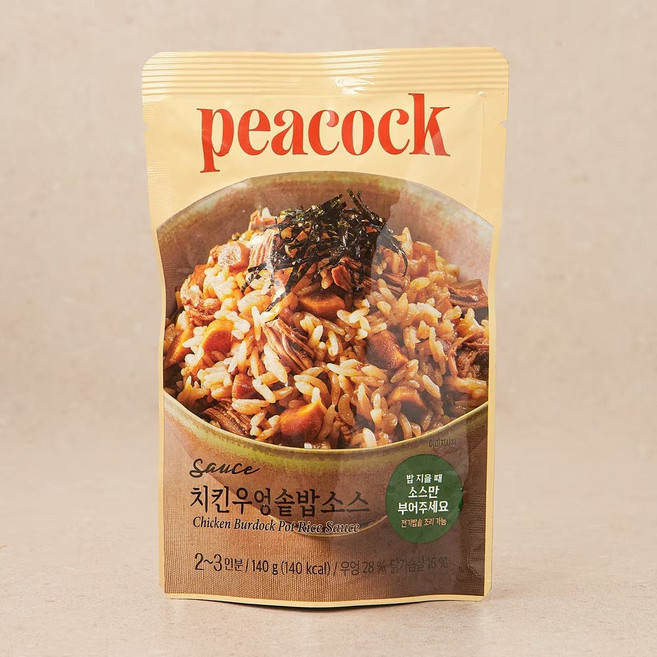 피코크 치킨우엉 솥밥소스 140g, 2개