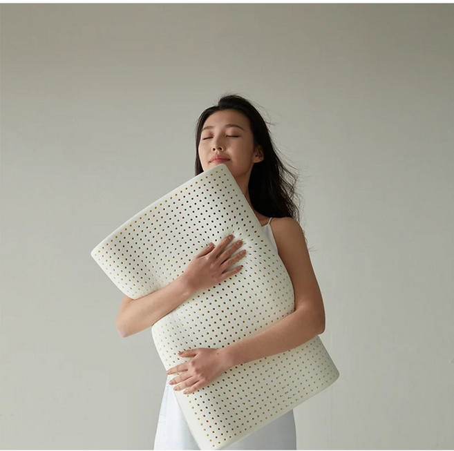 코지드림 프리미엄 천연라텍스 굴국형 경추베개+속커버, 1개, 파도형 베개