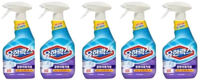 (785ml 5개입) 유한 락스 곰팡이 청소용/화장실/청소/세제/욕실/세정제/새제/세정용/세척제/분사식/다용도, 5개, 785ml