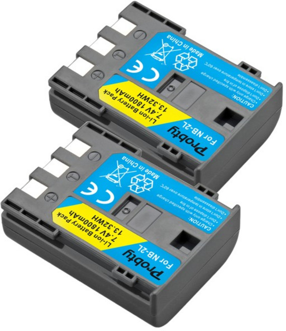 Probty 2Pcs NB2L NB 2L NB2L NB2LH 카메라 배터리 350D 400D ELURA 50 60 PowerShot G7 G9 S70 S80