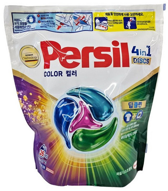 퍼실 디스크 컬러 딥클린 캡슐세제, 26개입, 2개