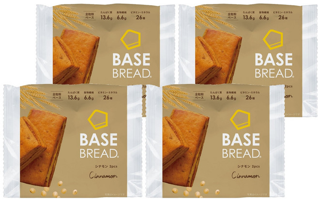 베이스푸드 베이스 브레드 시나몬 2개입 384g, 4개