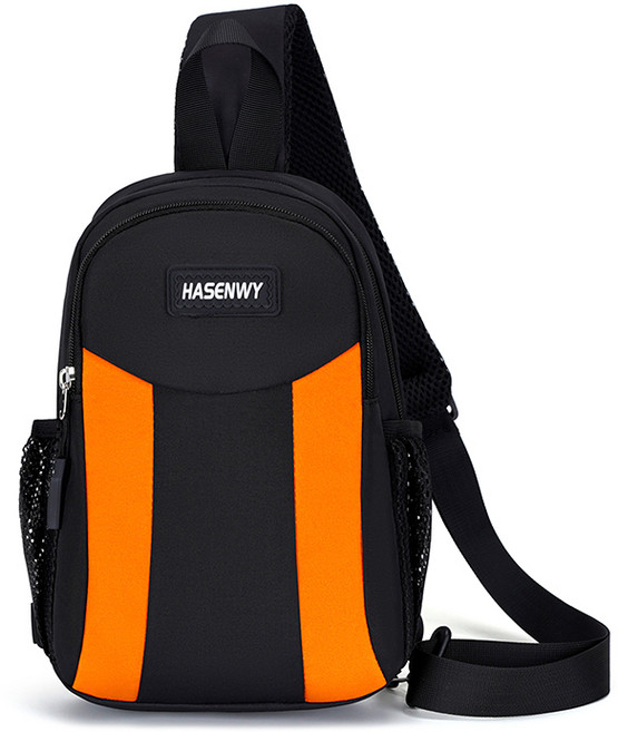 작은 등산 가방 심플 미니 힙색 허리 어깨 방수 스포츠 운동 조깅 가슴 남자 돈 웨이스트 소형, 오렌지