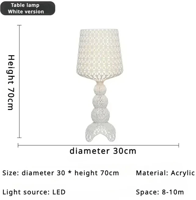 이탈리아 디자이너 아크릴 유리 와인잔 램프 전시장 거실 및 침실에 적합 무드등, 06 D30 H70CM  white, 01 Cold light
