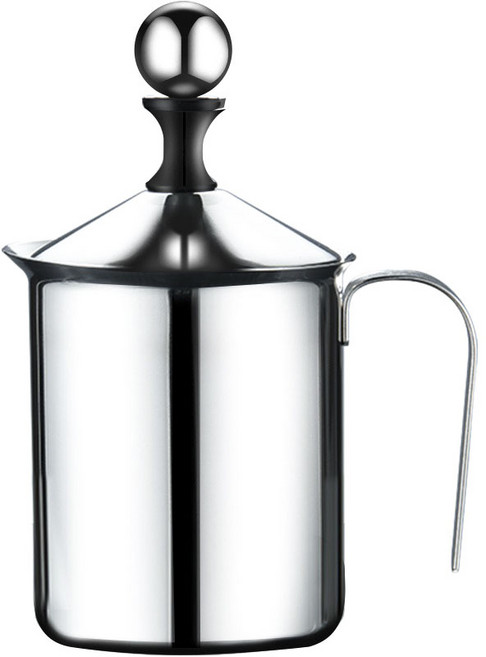 MOJAE 더블 밀크 폼 메이커 우유거품기 800ml, 1개, Stainless Steel