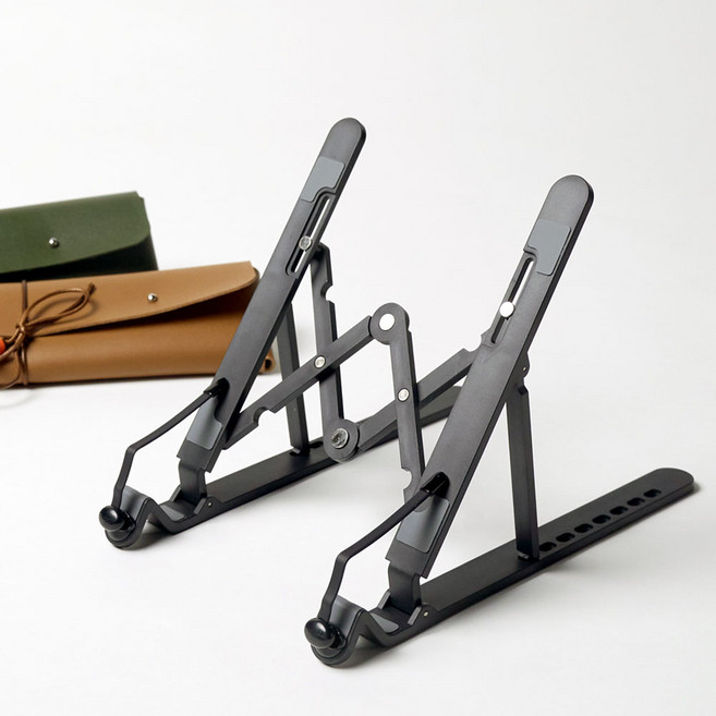 [파우치각인가능]오브리즈 휴대용 독서대+가죽파우치SET 책거치대 스마트폰 아이패드 노트북 지지대 독서용, 화이트, 클래식브라운, 각인신청안함/박스구매안함