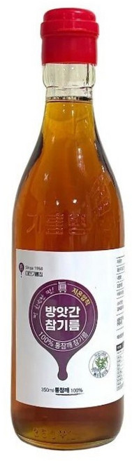 대전기름집 100% 통참깨로 짠 고소한 방앗간 참기름 350ml, 1개