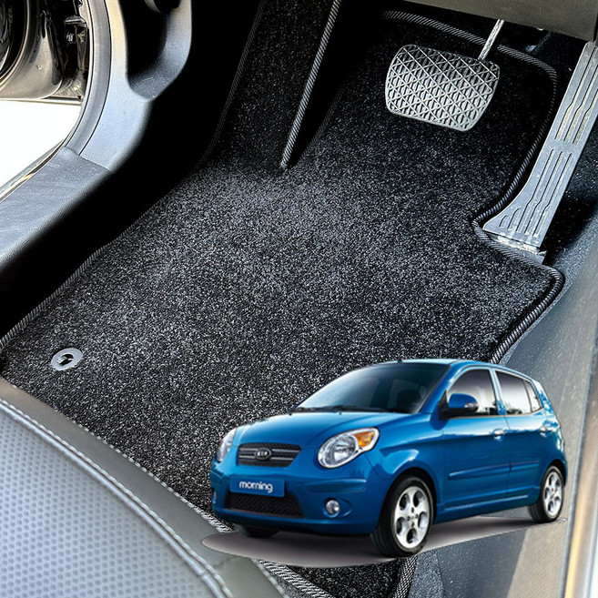 모닝 직물 카페트 매트 순정매트 자동차 매트 카 발 바닥 전차종 운전석 조수석 뒷좌석 세트, 일체형, 뉴모닝 1세대(08~11)