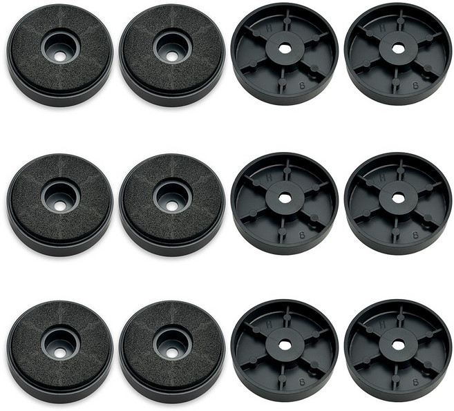 스피커 충격 흡수 피트 스피커 절연 패드 미끄럼 방지 고무 댐퍼 오디오 스피커 서브 우퍼 홈 시네마 HIFI 장치 용 (검정색), 12개, 40*10mm, /