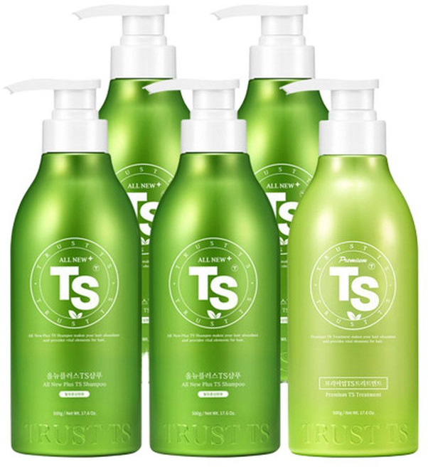 (현대홈쇼핑)올뉴플러스 TS샴푸 500gx4개+프리미엄트리트먼트500gx, 4개