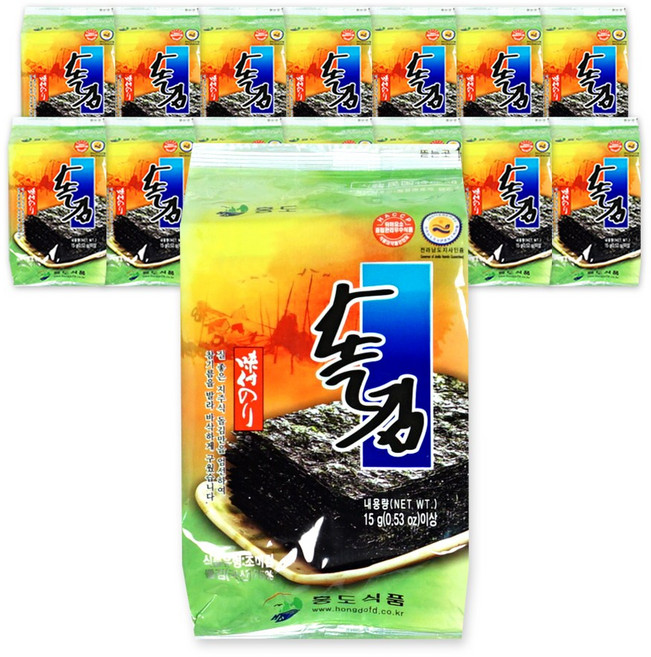 홍도 돌김, 15g, 15개