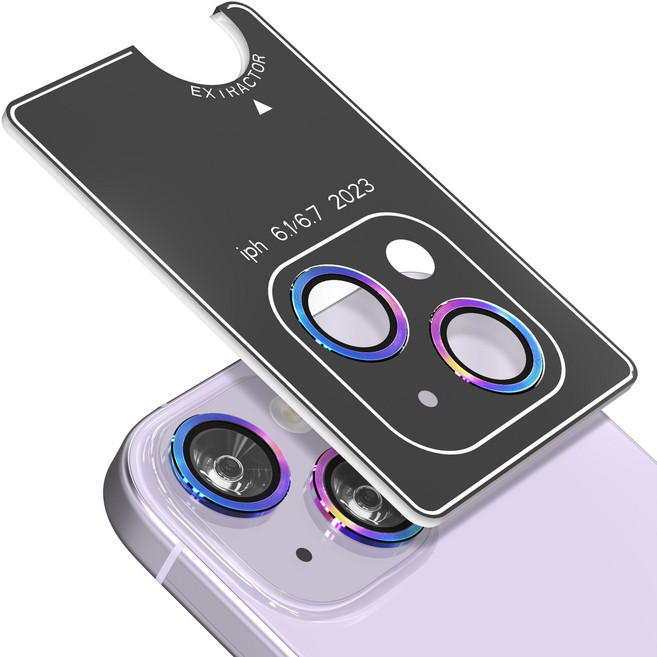 모란카노 아이폰 15 프로 맥스 플러스 카메라 메탈 링 보호 필름 강화유리 1매, 1개