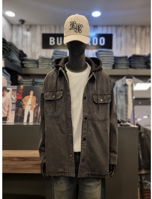 버커루 남성 후드 탈부착 데님 셔켓 19 B255DJ330P