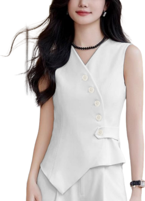 여성용 정장 베스트 민소매 직업 나시