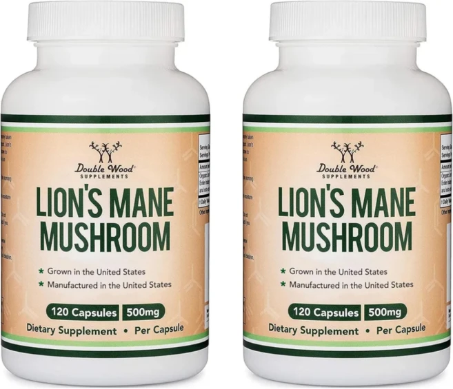 더블우드 라이온 메인 서플먼트 머쉬룸 500mg 캡슐, 2개, 120정 - 쿠팡