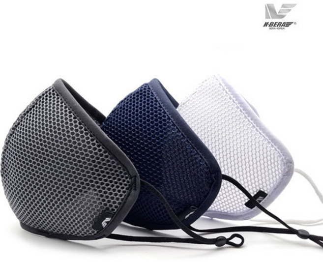 국내생산)숨쉬기 편하고 도톰한 메쉬마스크 스포츠마스크 패션마스크 자외선차단 입체마스크 끈조절가능, 그레이-남성용(L)