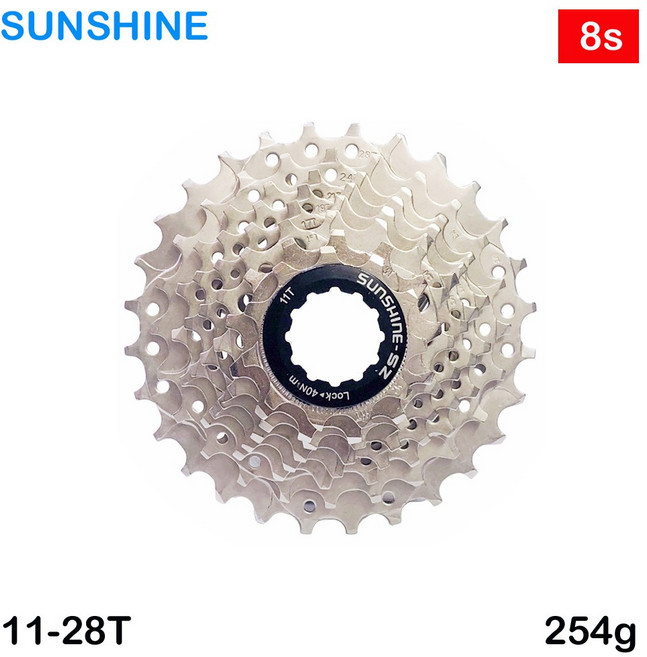 [썬샤인]자전거 스프라켓/로드 8단 11-28T 254g, 1개