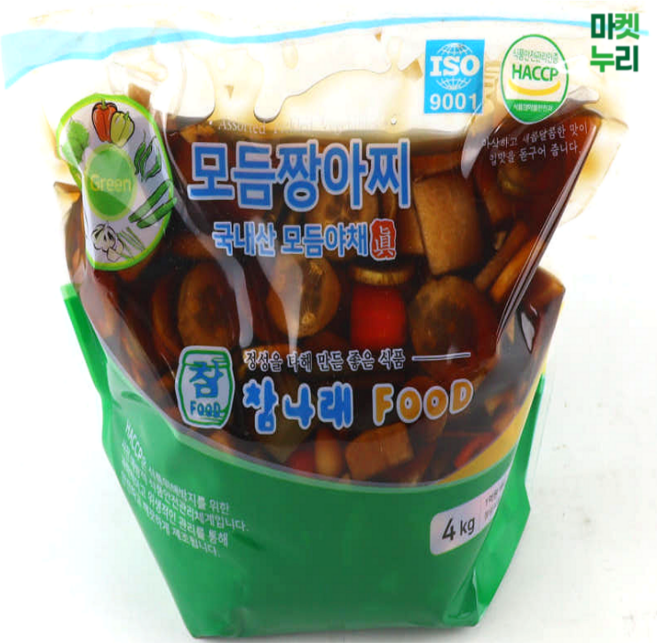 국내산 모듬야채 장아찌 모듬지 4kg, 3개