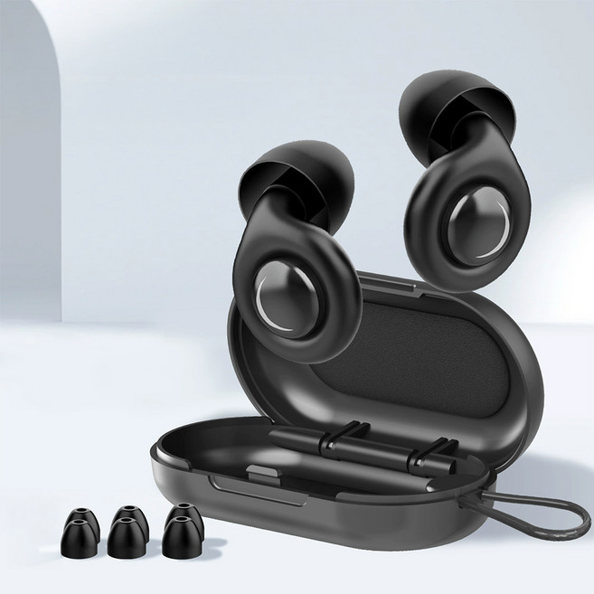 소음방지 귀마개 수면 공부 이어플러그 집중 숙면 세트, 1세트, 블랙