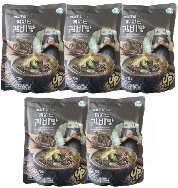 박수홍 착한뼈 없는갈비탕, 5개, 750g