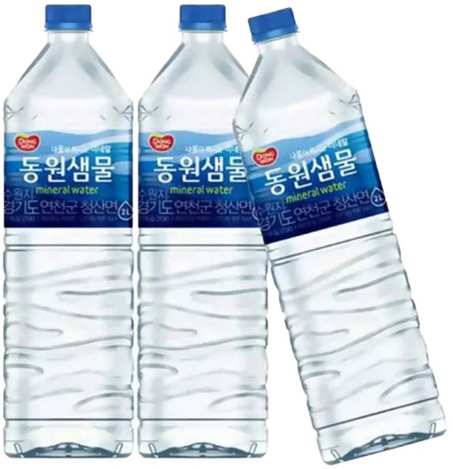 동원샘물 2L 6개 2세트 (12개) 생수2L 암반수 미네랄워터 심층수, 12개