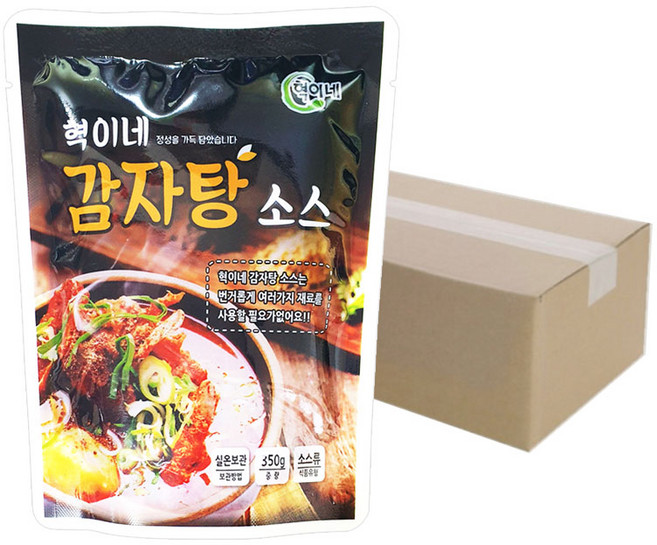 혁이네 감자탕 소스 350g 즉석 뼈해장국 양념 장 밀키트, 18개