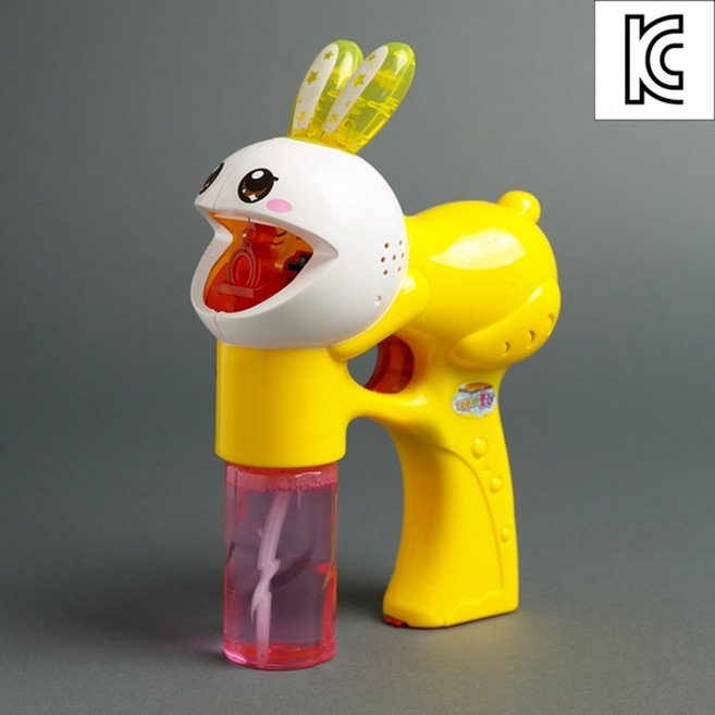 비눗방울 버블검 어린이 캐릭터 칼 유아완구 비눗 장난감 총 감각발달완구, 옐로우, 1개