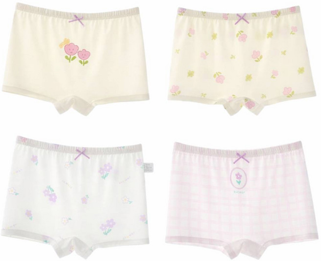 블리스8 주니어 청소년 여아 여학생 모달 드로즈 빅사이즈 사각팬티 4종세트