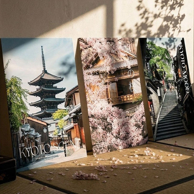컨티뉴 교토 일본 여행 프리미엄 포스터 3종 세트 A3 42cm, 교토 3종 A3