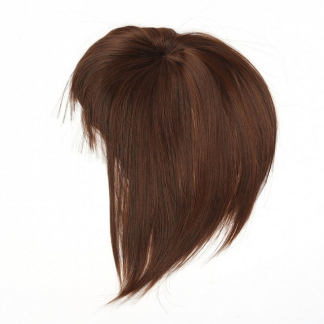 키알리 여자 여성 볼륨 앞머리 정수리 가발 인모 부분가발 (오렌지브라운), 사이즈, 30cm, 1개