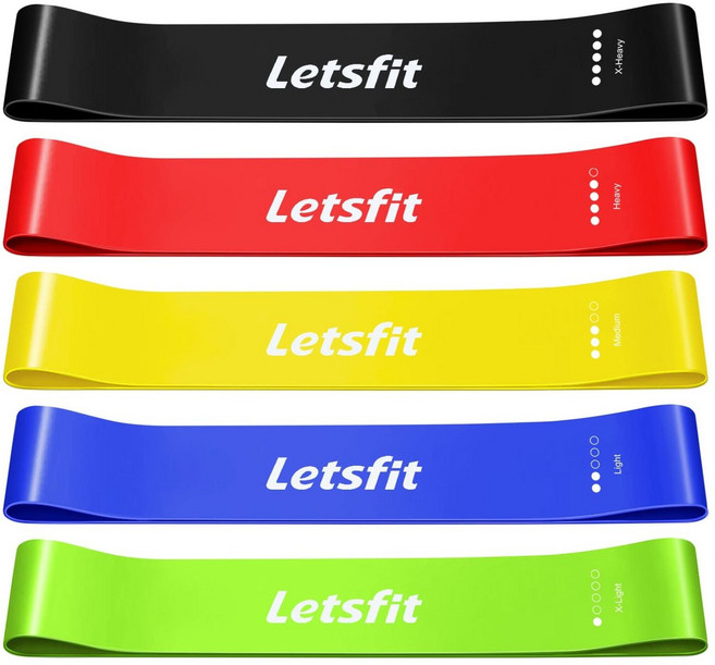 렛츠핏 라텍스 루프밴드 5종 세트, 믹스, 1세트