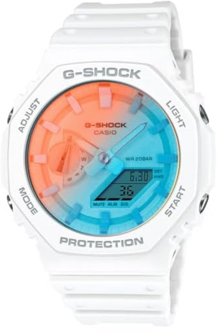 카시오 손목시계 지샥 국내 BEACH TIME LAPSE Series GA2100TL7AJF 남성 화이트
