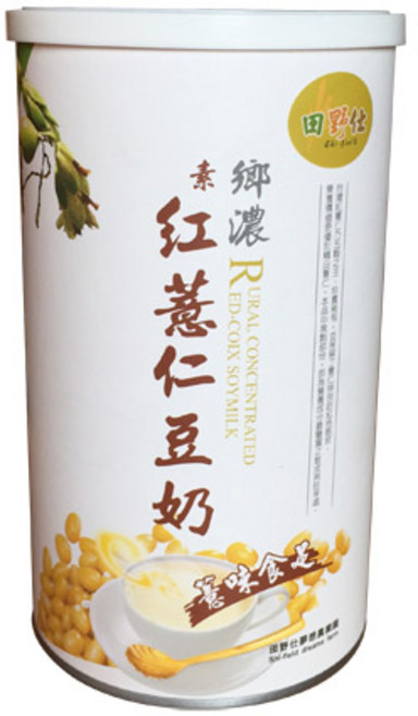 田野仕 鄉濃紅薏仁豆奶 即溶沖泡粉 非基因改造黃豆 特濃豆漿粉, 1個