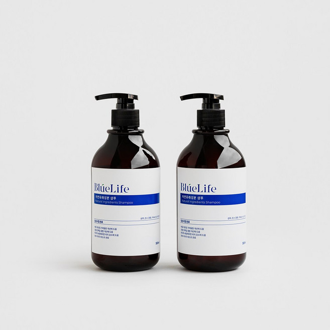 블루라이프 지루성두피 비듬 가려움 지성 단백질 항균 샴푸 2개, 500ml