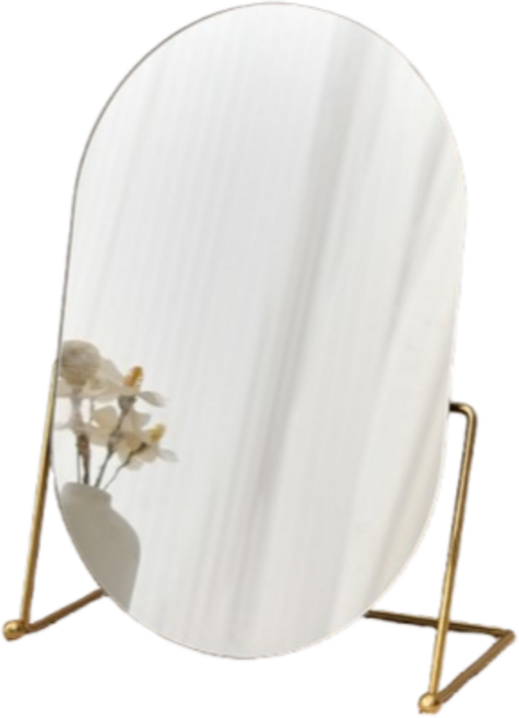 만만템 탁상 거울 화장 각도조절 메탈 화장 스탠드 모던킹, 모던킹 골드
