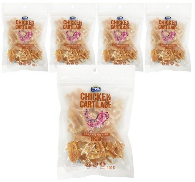 벨버드 반려견 오독오독 닭연골 사사미 간식, 5개, 닭고기맛, 100g