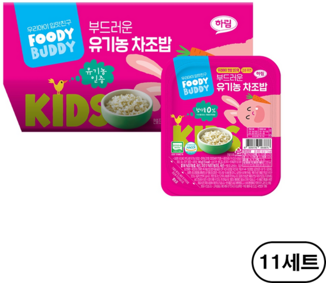 하림 푸디버디 부드러운 유기농 차조밥 140g, 33개