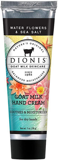 Dionis - 염소 우유 스킨케어 워터 플라워 앤 씨 솔트 향 핸드 크림 (28.3g/1온스) 미국 제조 동물 실험 프리 및 파라벤