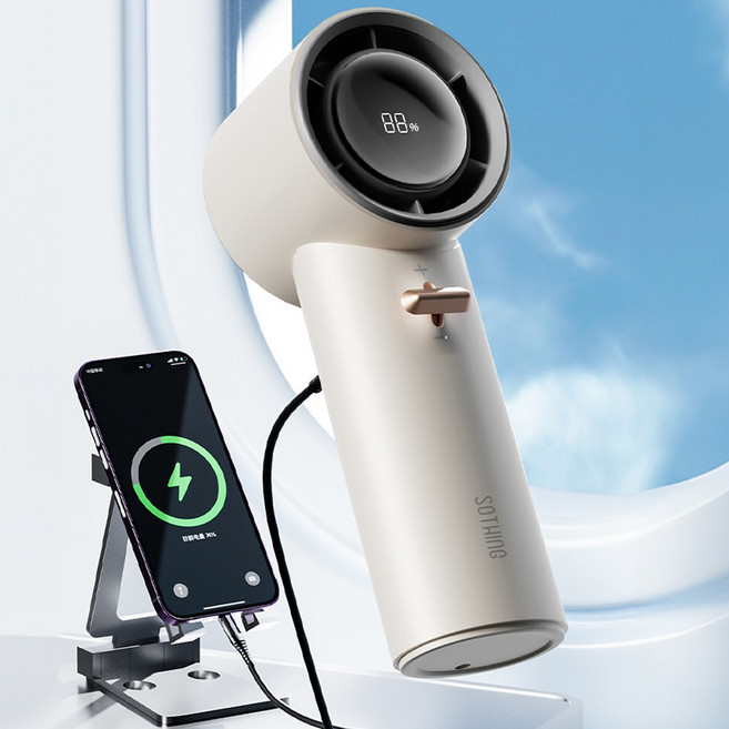 보조배터리 겸용 토네이도 미니 손 무선 휴대용 선풍기