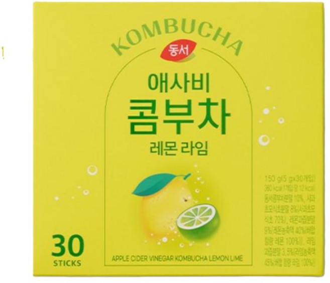 동서 애사비 콤부차 레몬 라임 30개입 150g, 3세트
