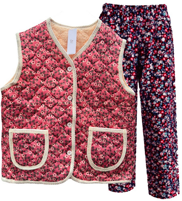 [누빔조끼바지세트] 김장 촌캉스룩 겨울 조끼&바지세트 할머니/엄마/가족/체육대회/단체복