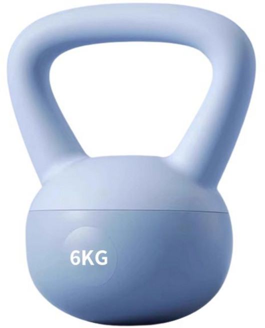 藍色 2KG 壺鈴 健身入門男女款, 藍6KG軟壺鈴, 1個, 6kg