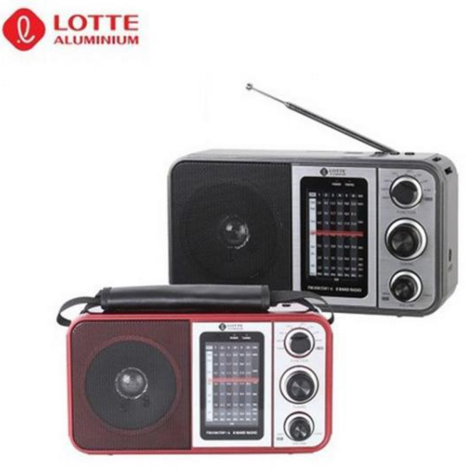 휴대용 라디오 USB재생/메모리 재난 비상시 고성능 라디오 높은수신률 고감도 FM/AM SW 단파방송 외국방송청취 이어폰, 레드