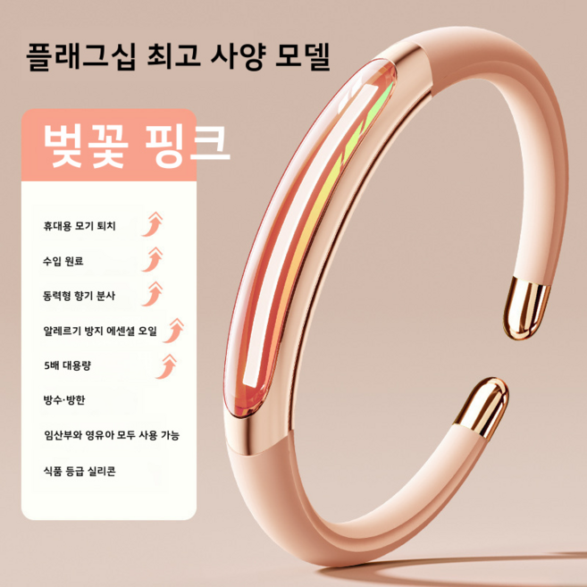 신상품 성인 어린이용 안전 무독성식물성 오일 모기 퇴치 팔찌 도매가 1개 4개 1세트 교체용 심 3 개, 핑크 2+그린 2