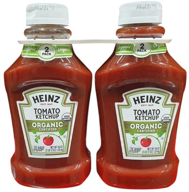 하인즈 유기농 토마토케찹, 1.25kg, 2개