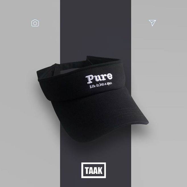 남자 썬캡 슬라이드 골프 테니스 스포츠 자외선차단 여성 선캡 X 8 color, 조정가능한, 블랙