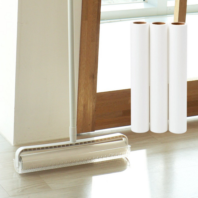 이지유 36cm 와이드 돌돌이 테이프클리너 3단 길이조절, 1세트