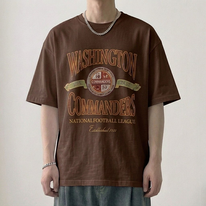 유워닛 워싱턴 남녀공용 오버핏 반팔