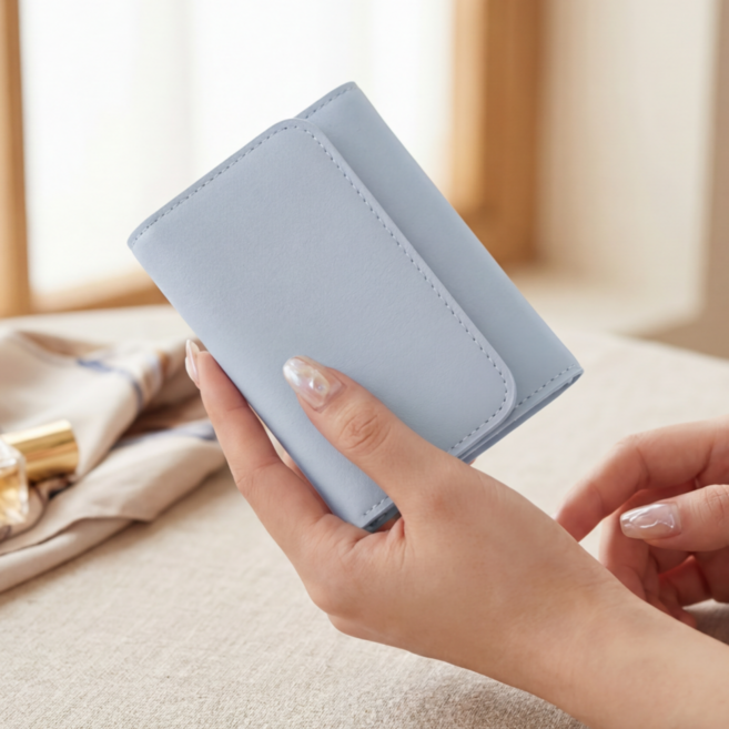 빈스트 한손에 쏙 여성 슬림 가죽 반지갑